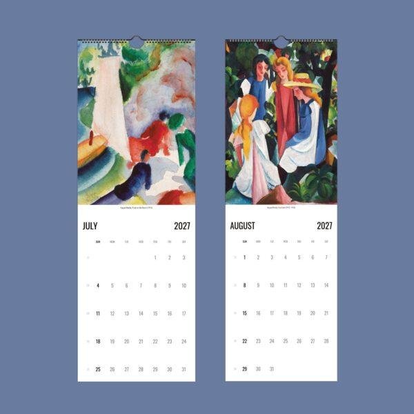 2027 wall calendar featuring August Macke expressionist paintings