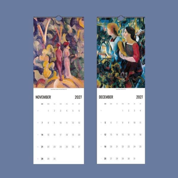 2027 wall calendar featuring August Macke expressionist paintings