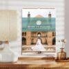 2027 Iran travel wall calendar displayed on wooden shelf