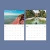 2027 wall calendar showing July and August with Iran photos