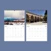 2027 wall calendar showing January and February with Syria photos
