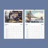 2027 wall calendar showing March and April with vintage illustrations
