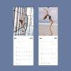 2027 wall calendar featuring yoga and dance poses