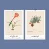 2027 botanical wall calendar showing September and October pages
