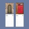 2027 wall calendar featuring ornate doors from Morocco and Ukraine