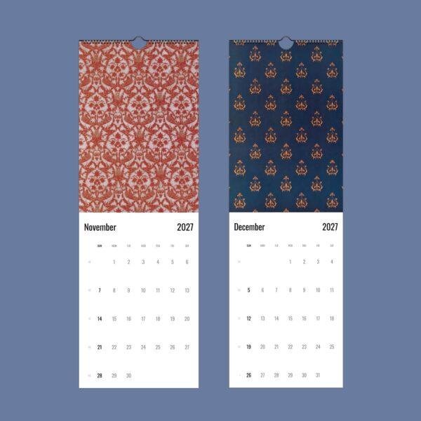 2027 wall calendar showing November and December pages