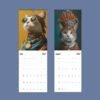 2027 wall calendar featuring elaborately dressed cats for July and August