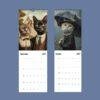 2027 wall calendar featuring whimsical dressed cats artwork