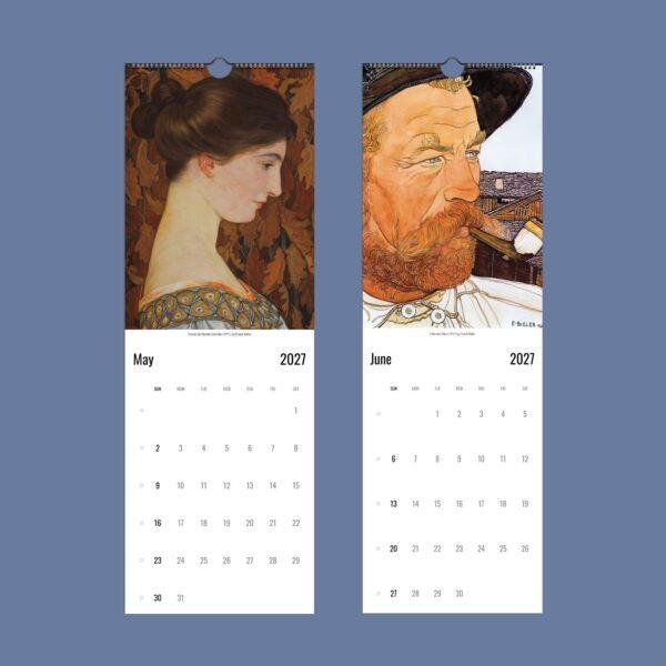 2027 wall calendar featuring Ernest Bieler artwork for May and June
