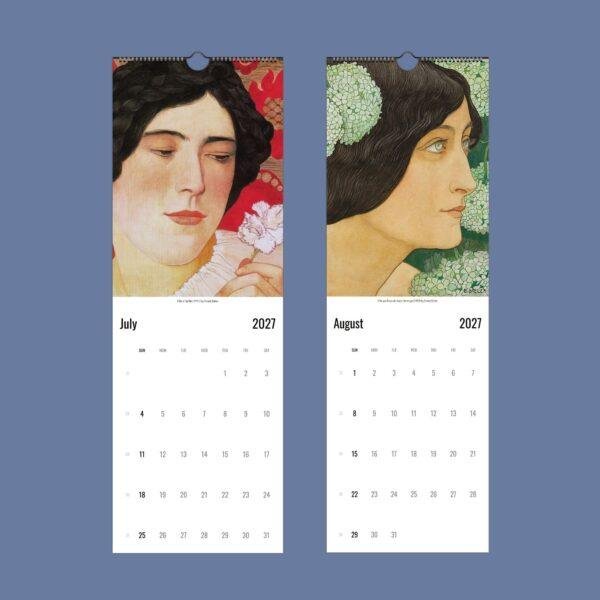 2027 wall calendar featuring Ernest Bieler artwork for July and August