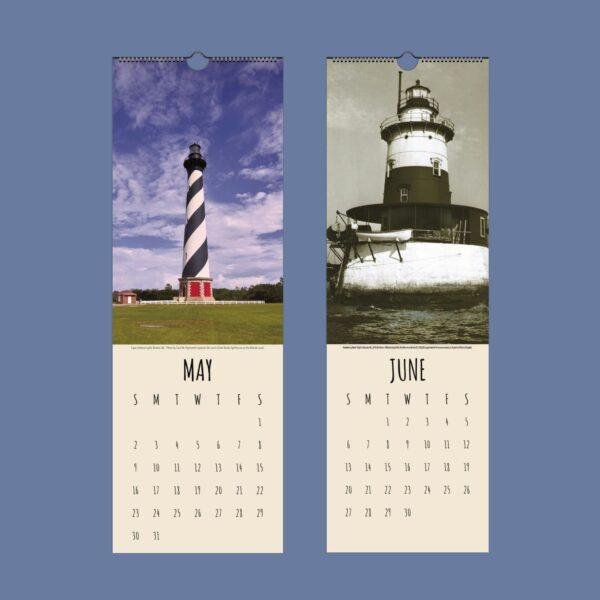 Lighthouse calendar showing May and June months