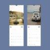 2027 wall calendar featuring vintage Fiat 500 cars in Italy