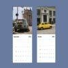 2027 wall calendar featuring vintage Fiat 500 cars in Europe