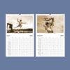 2027 wall calendar featuring vintage circus photography for July and August