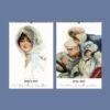 Vintage illustration 2027 wall calendar March and April pages