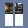 2027 London-themed wall calendar showing January and February