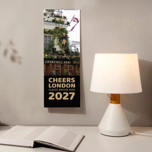 2027 Cheers London Classic British Pubs wall calendar