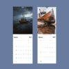 2027 wall calendar featuring abandoned shipwrecks for January and February