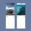 2027 wall calendar showing March and April shipwreck photos