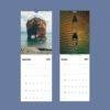 2027 wall calendar showing September and October shipwreck photos
