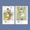 Two 2027 wall calendars featuring vintage Victorian children's illustrations
