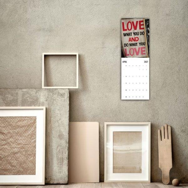 2027 April wall calendar with motivational love quote