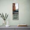 2027 Mini car wall calendar hanging in stylish room