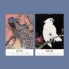 2027 wall calendar with Japanese bird artwork for May and June