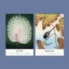 2027 wall calendar featuring Japanese bird artwork for July and August