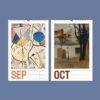 Oskar Schlemmer art wall calendar September and October pages