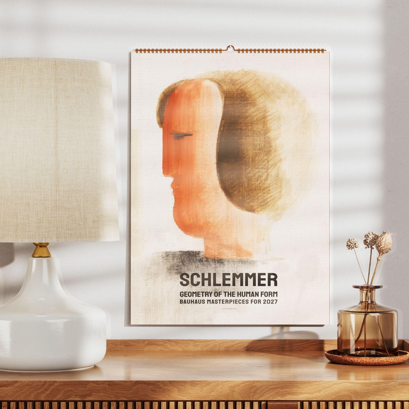 Schlemmer Bauhaus 2027 wall calendar with abstract human figure