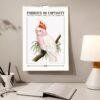 Parrots in Captivity 2027 wall calendar featuring pink cockatoo illustration