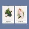 2027 wall calendar featuring vintage parrot and cockatoo illustrations