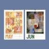 Paul Klee art wall calendar showing May and June pages