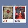 Paul Klee art wall calendar showing July and August pages