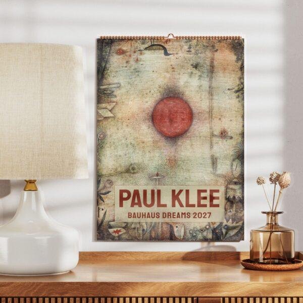Paul Klee Bauhaus Dreams 2027 wall calendar on shelf