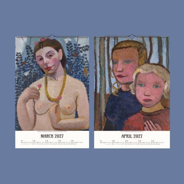 2027 wall calendar featuring Paula Modersohn-Becker paintings