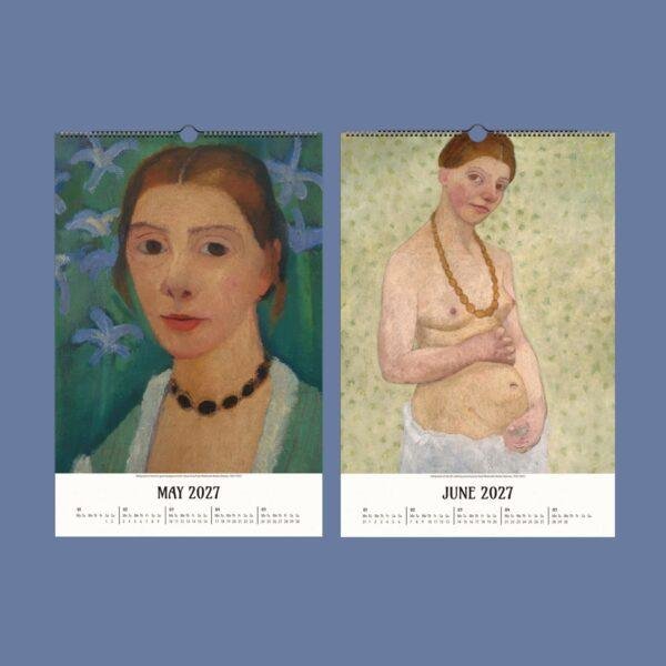 2027 wall calendar featuring Paula Modersohn-Becker paintings