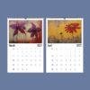 2027 wall calendar showing March and April floral artwork
