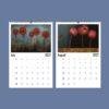 2027 wall calendar showing July and August with floral art
