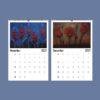 2027 wall calendar showing November and December floral artwork