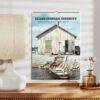 Scandinavian Serenity 2027 wall calendar on home shelf