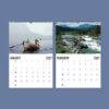2027 wall calendar showing January and February Lapland photos