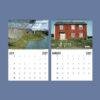 2027 wall calendar showing July and August with Swedish landscapes