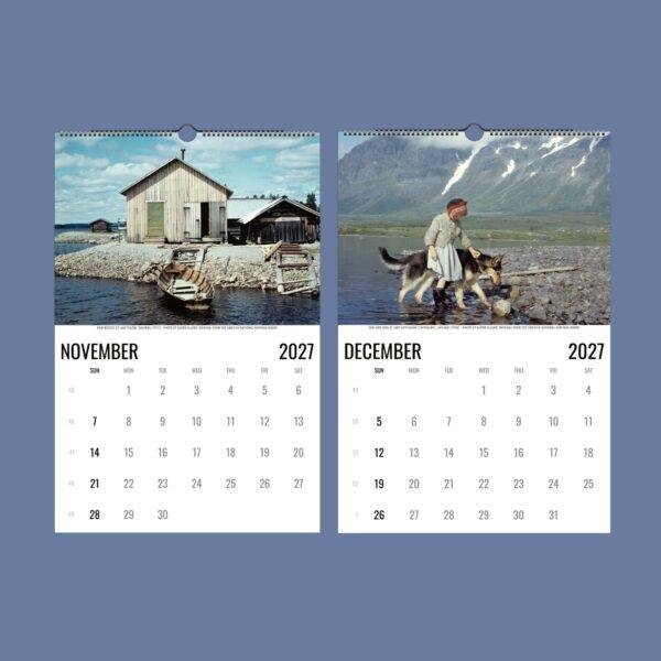 2027 wall calendar showing November and December pages