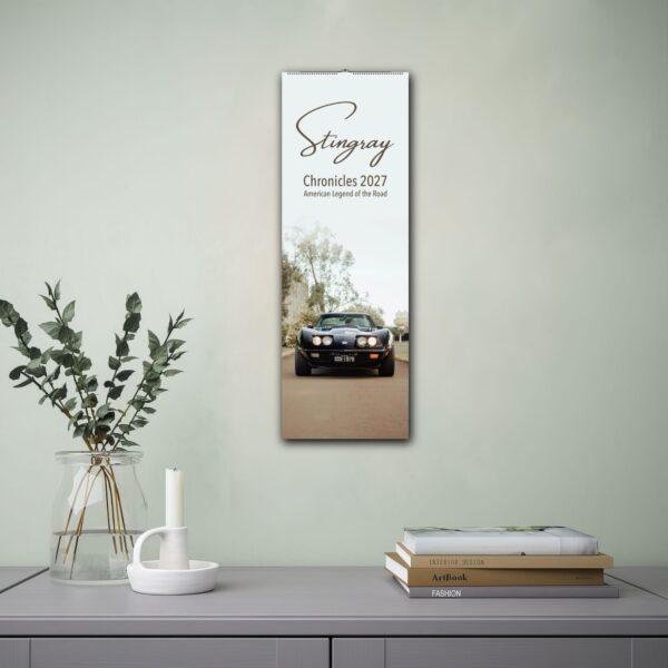 Stingray Chronicles 2027 wall calendar featuring classic Corvette