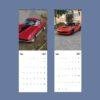 2027 wall calendar featuring classic and modern red Corvettes