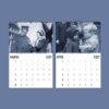 2027 wall calendar showing March and April with vintage photos