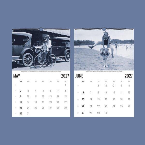 2027 wall calendar May and June vintage photos