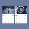 2027 wall calendar showing July and August vintage photos